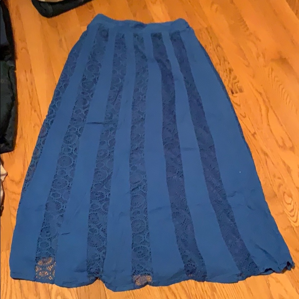 Blue maxi skirt